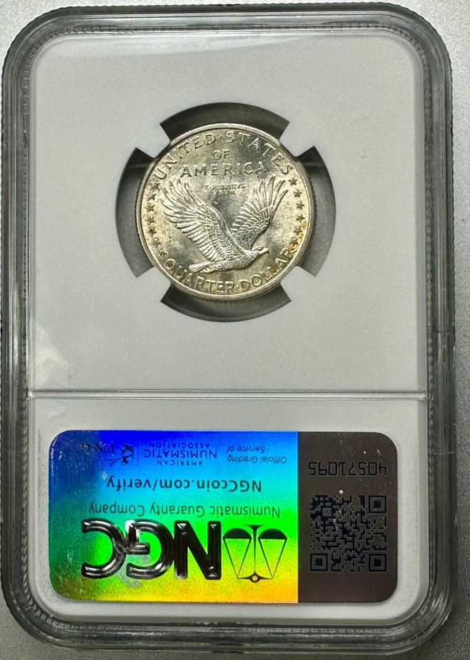 1917-D TYPE 1 STANDING LIBERTY QUARTER NGC MS64 FH NEAR GEM FULL HEAD - Image 2 of 4