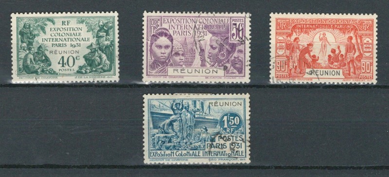 REUNION FRENCH  COLONIES EXPOSITION PARIS 1931 USED SET LOT (REUN 672)