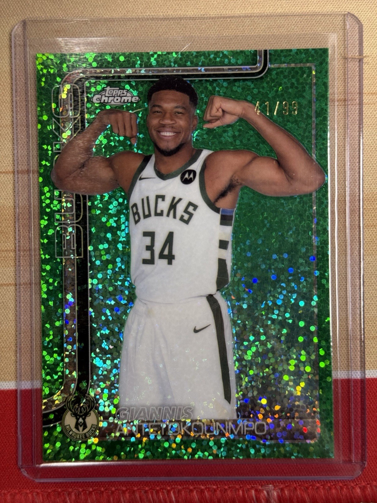 2025-26 Topps Chrome Giannis Antetokounmpo Image Variation SSP Green /99 #137 