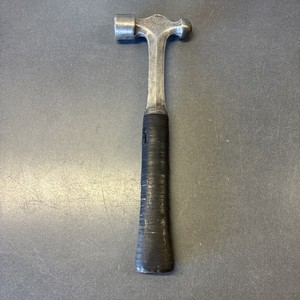 Vintage Estwing Ball Peen Hammer 16 Oz W/ Stacked Leather Handle