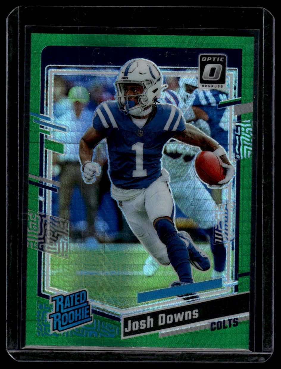 2023 Donruss Optic #248 Josh Downs Green Hyper (RC)