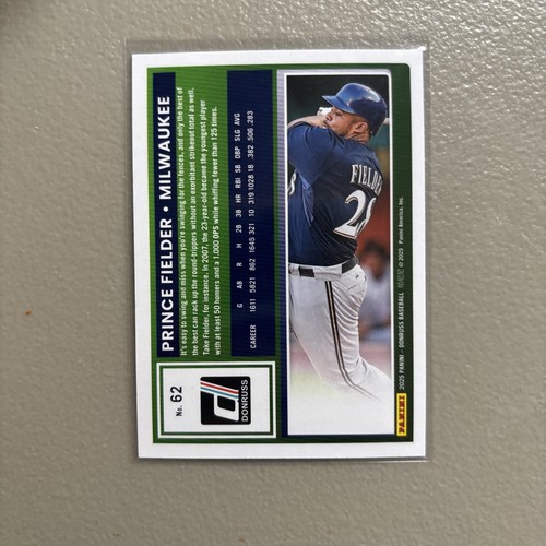 Baseball 2025 Donruss - Prince Fielder - #62 Red Foil Parallel #d/250 - Foto 2 di 2