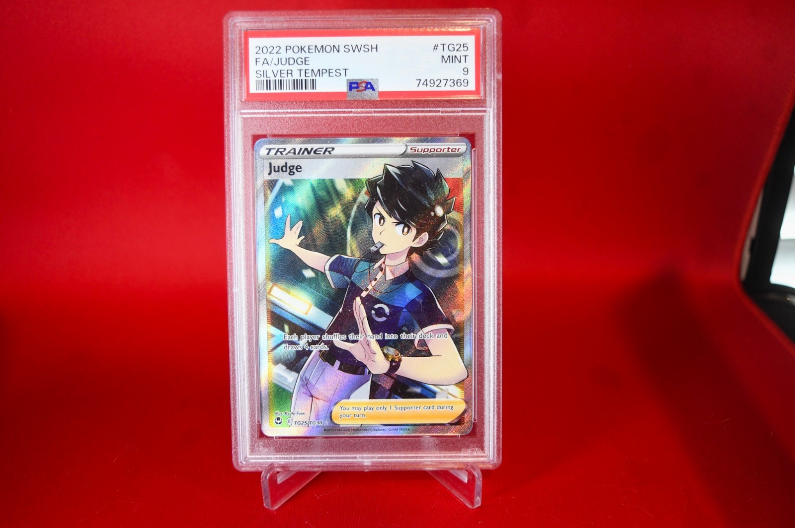 Pokemon SWSH Silver Tempest JUDGE FULL ART PSA 9 Mint #TG25 Trainer Gallery