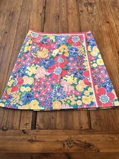 Lilly Pulitzer Size 4 Skirt Mini Floral Wrap Tropical Resort Coastal Beach Vtg