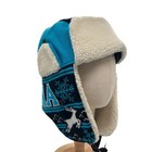NEW Carolina Panthers Trapper Hat Black Teal Carolina Winter Snow Knit USA NFL
