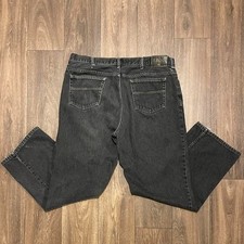 Izod black wash baggy vtg jeans 19  x40  