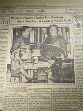 PAGE JOURNAL 15 & 17 NOVEMBRE 1930 #1986 - ALBERT EINSTEIN DIT ENSEIGNANT EN FAUTE 2P