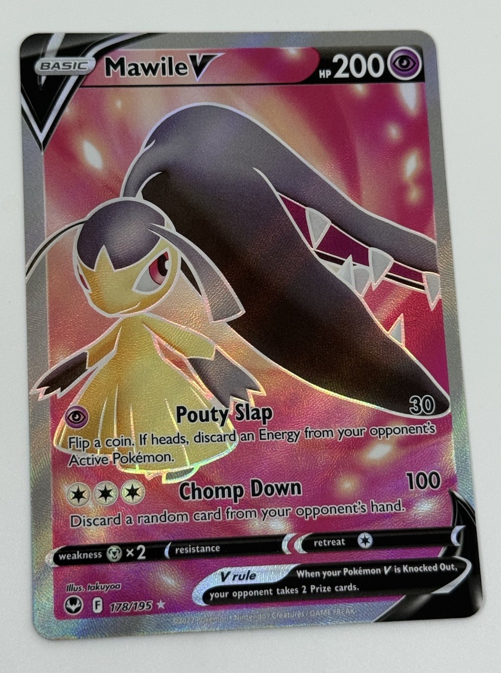 Pokemon -Mawile V (Full Art) 178/195 Swsh12: Sword & Shield -Silver Tempest Holo