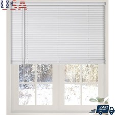 Cordless Mini Blinds Vinyl Child Safe Easy Install Horizontal Window Shades New