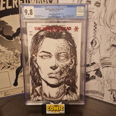 Walking Dead Deluxe #3 CGC 9.8 Finch Sketch Red Foil Comic Vault Edition  