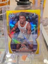 2022-23 Brice Sensabaugh Bowman Chrome Yellow Refractor Auto /75 #11 (RC) - Utah
