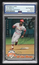 PSA/DNA 1992 All-Star FanFest Box Set Lou Brock Certified Authentic Auto HOF 7uo