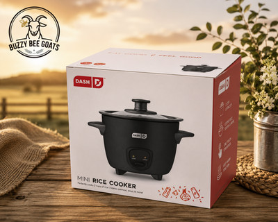 DASH MINI RICE COOKER 2 CUP NONSTICK ELECTRIC COOKER BLACK NEW