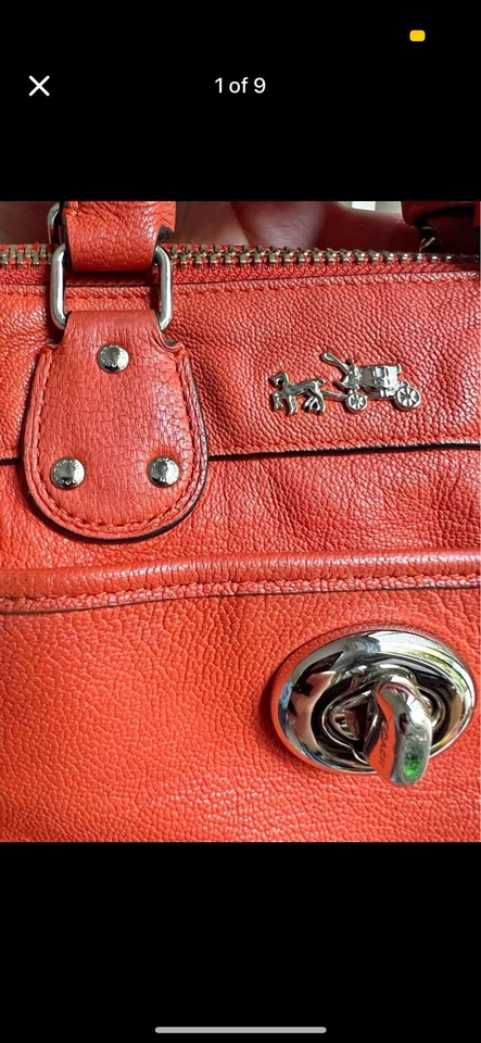 Coach Rhyder Leather Coral Satchel/Shoulder bag - Image 4 of 4