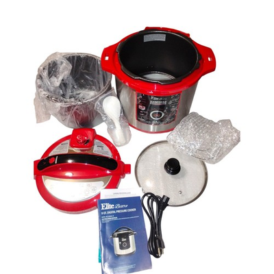 #ad #ad Elite Bistro By Maxi Matic 8 Quart Electric Pressure Cooker Red EPC 2816R $120.00