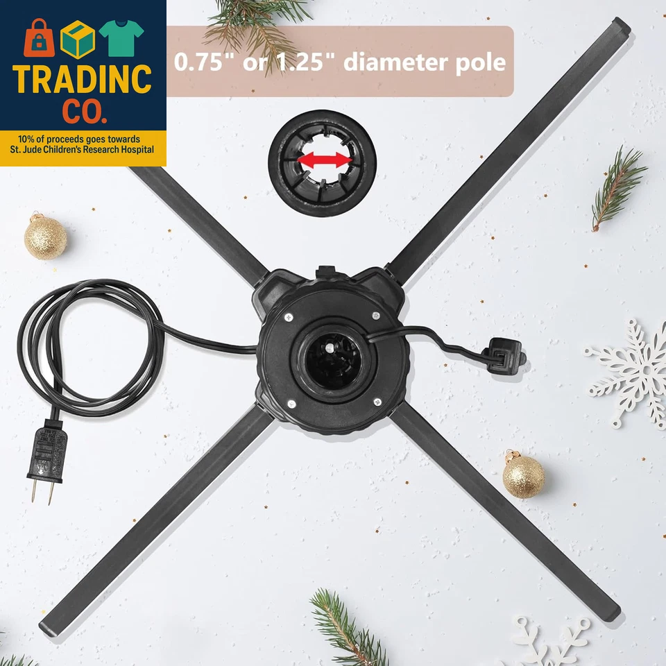 360 Degree Rotating Christmas Tree Stand, Revolving Artificial Tree Base for Tre - Image 2 of 4