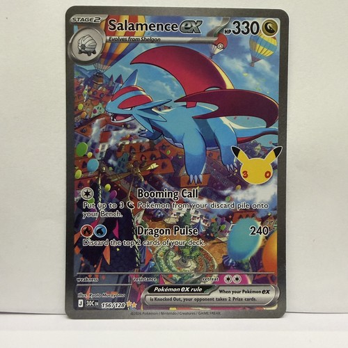 Pokemon 30th Celebration Salamence EX SIR 156/128 Pokemon TCG