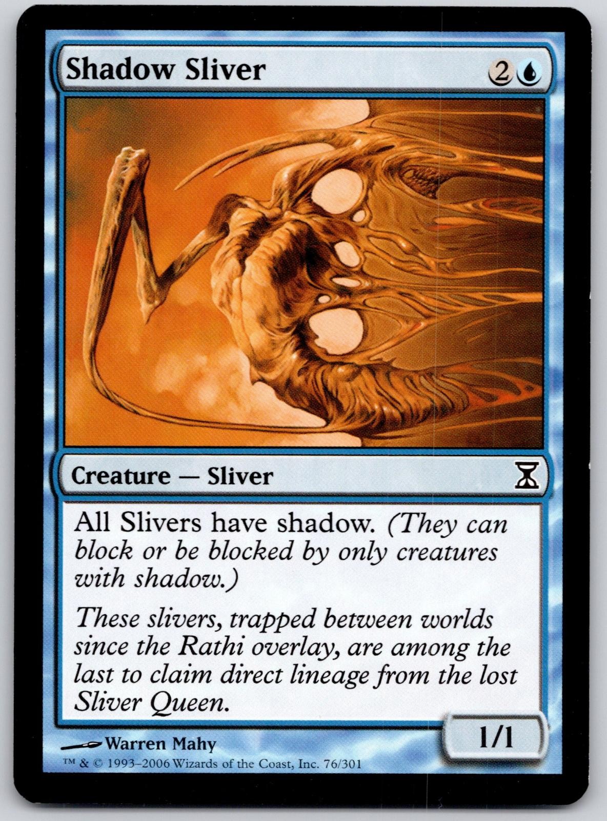 Shadow Sliver 76 Common Time Spiral Magic: The Gathering Lightly Played