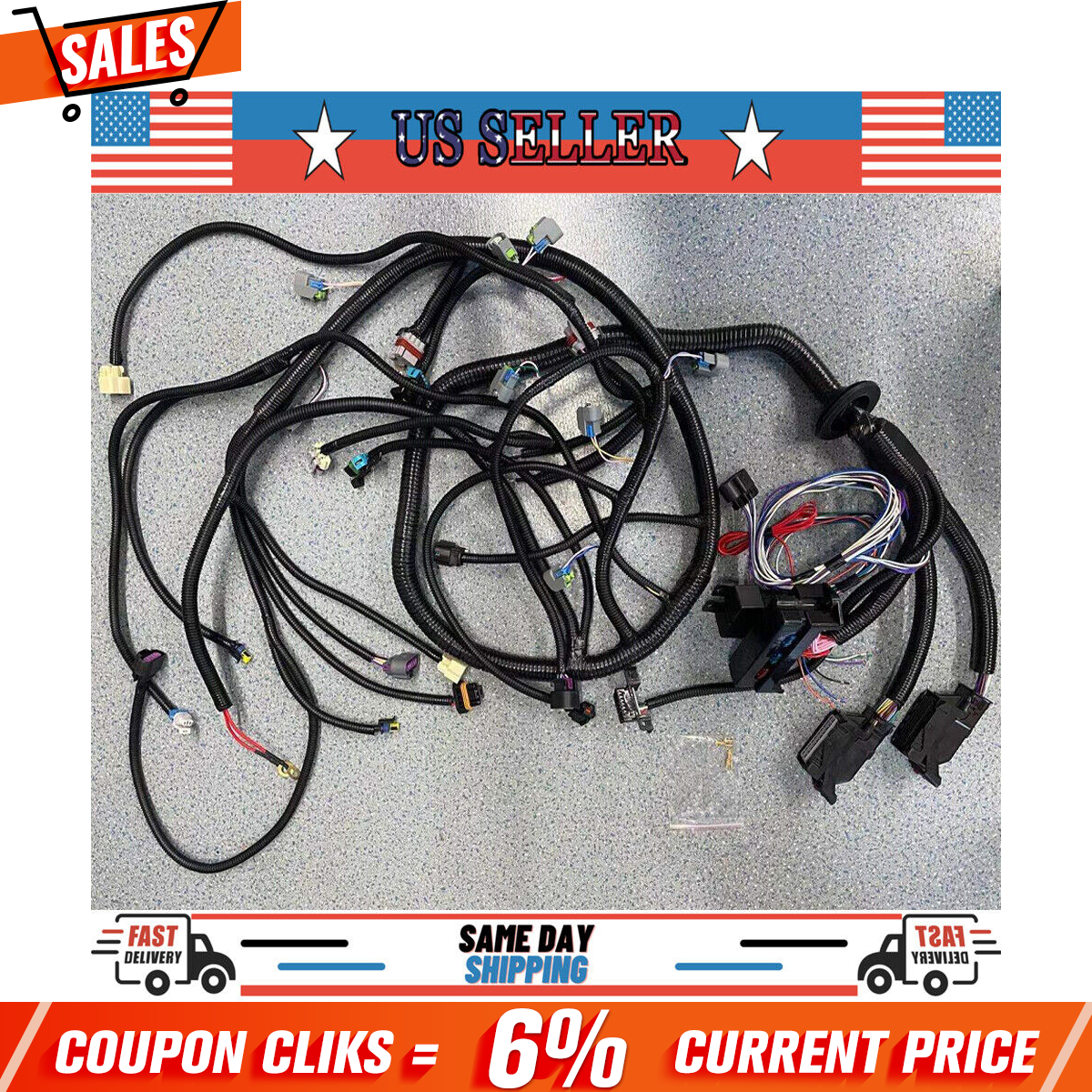 2006-15 LS3 LS2 STANDALONE HARNESS 6L80E 58X 6.2L DRIVE BY WIRE DBW US ...