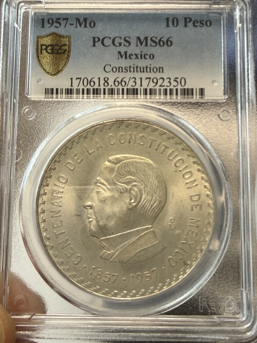 1957年 メキシコ 10ペソ銀貨　未使用 未曾流通10 比索1957 墨西哥硬币(1905-现在) | eBay