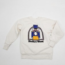 Vintage Nutcracker Christmas Crewneck Sweatshirt Youth Medium White Ballet West