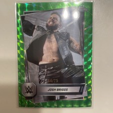 2025 Topps Chrome WWE - Josh Briggs #96 Neon Green Geometric Refractor /75