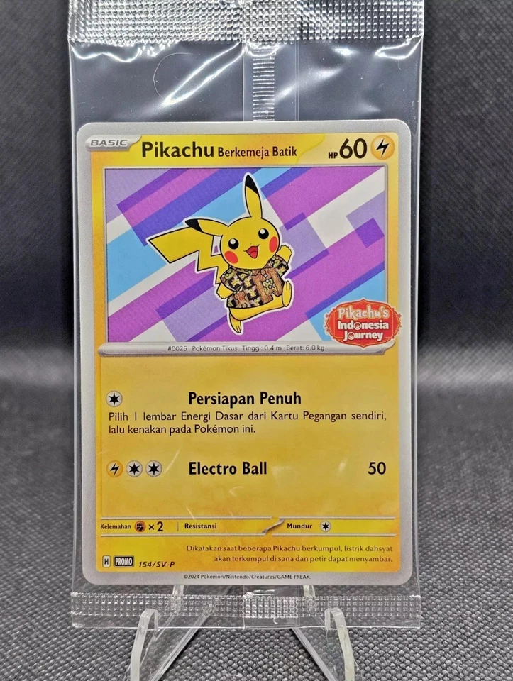 SEALED SET - 4 Pikachu Batik Indonesia Promo Pokemon 101/SV-P 155 154 190/SV-P - Image 4 of 4