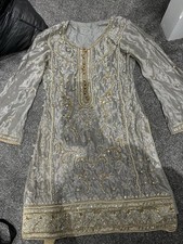 Asian Pakistani Designer Wedding 3 Piece Suit Party Wear Size Small