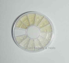 RUOTA MEZZE PERLE VARIE MISURE 12 SCOMPARTI NAIL ART UNGHIE 