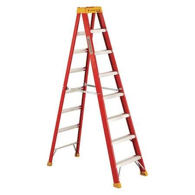 Louisville L-3016-08 8 Ft Fiberglass Stepladder, 300 Lb Capacity
