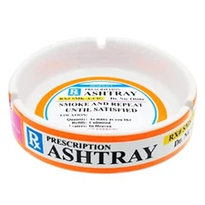 Funny Ashtray, Prescription-themed Unique Heavy Ceramic Ash Tray Gag Gifts Men