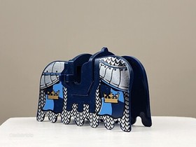 LEGO Castle Horse Barding Blue Gold Crown Silver Mail 2490pb90 7094 Armor NEW