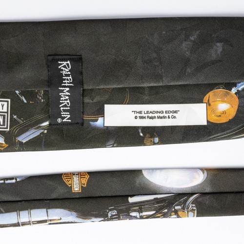 Harley Davidson "The Leading Edge" Vintage Neck Tie by Ralph Marlin, 1994 USA - Picture 11 of 14