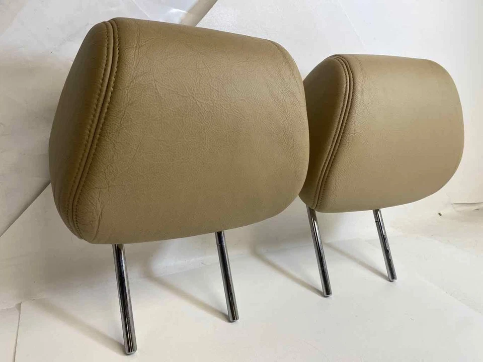 Front Lh & Rh Headrest Tan Leather Set Of 2 OE Fits ACURA TL 2004-2008 - Image 2 of 4