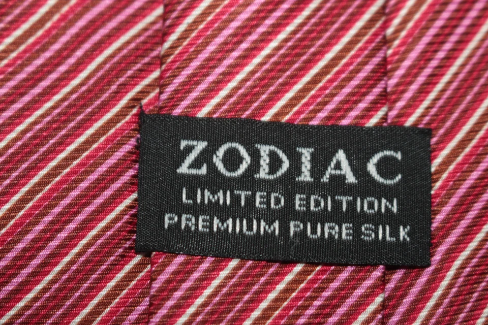 Corbata de seda ZODIAC hecha en Italia F77040 Foto 4 de 4