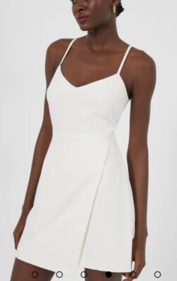 french connection whisper sleeveless mini dress French Connection Women's Whisper Square-Neck Sleeveless Mini Dress