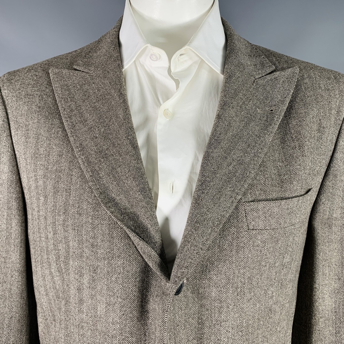 【23AW NEW】BRUNELLO CUCINELLI / コーデュロイ ブレザー/Beige Brunello Cucinelli Single Breasted Linen Blend Twill Blazer