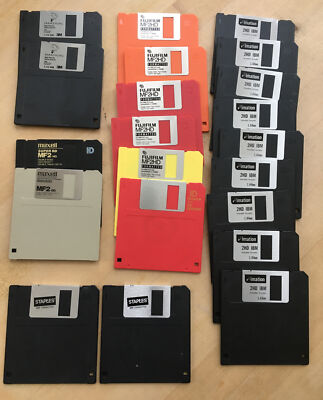 3.5  Floppy Disks, Various Makers, 1.44 MB Memory, Lot of 21