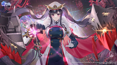Anime girls azur lane peter strasser twintails long hair playmat gaming mat
