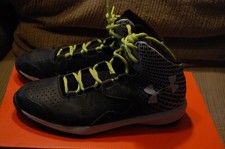 Under Armour Black and White High Top Basketball Shoes Y Size 5.5