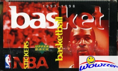 1997/98 UD Basketball HUGE 100 Pack Sticker Box-600 Stickers-Michael Jordan,Kobe