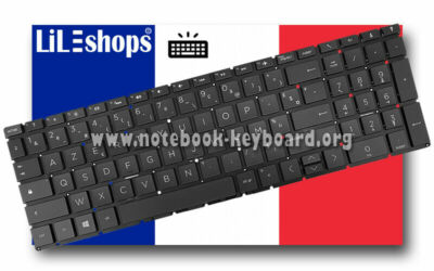 Clavier AZERTY Français ORIGINAL HP Avec Rétro-éclairage - Pour PC Portable 15-dw00xxnf