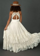 Princess Girls Lace Long Dresses Baby Kids Girl Birthday Party Dress 3-15 Years