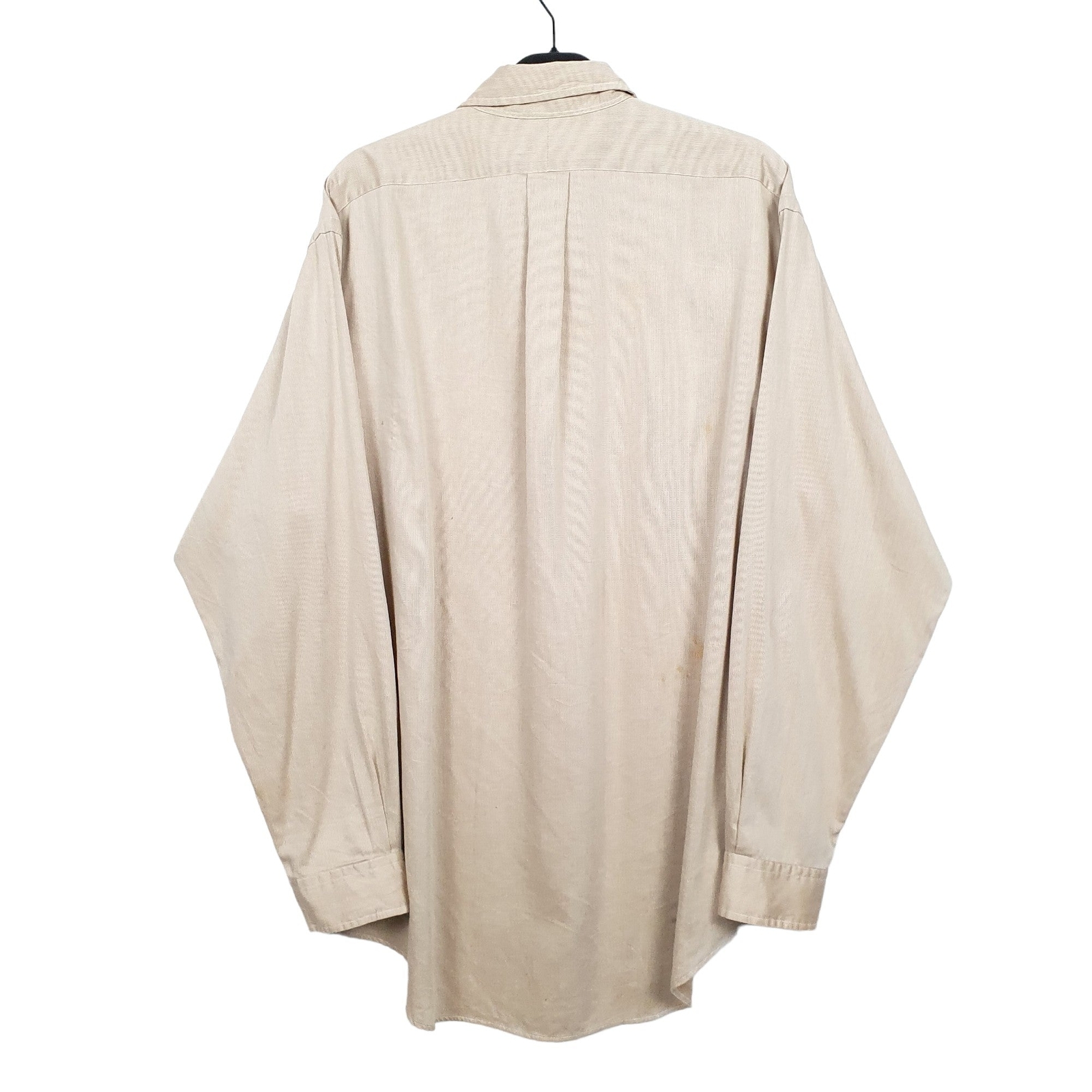 RALPH LAUREN Beige Shirt Yarmouth Fit Long Sleeve Casual Mens XL image 3