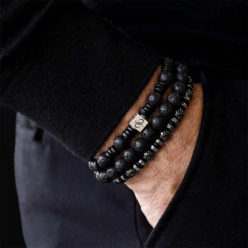 RANKEEF Tiger Eye Bracelet for Men 8MM Natural Stone Stretch