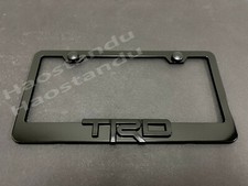 1xblacktrd 3d Emblem Black Stainless License Plate Frame Rust Free Screw Caps