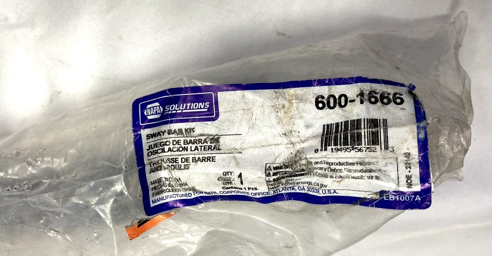 Kit de barra estabilizadora Napa Solutions. 600-1666 para 2000-2013 Impala 1997-2003 Gran Premio Foto 2 de 2