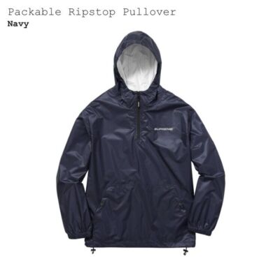 Supreme Packable Ripstop Pullover Navy Size Large FW 17 | eBay