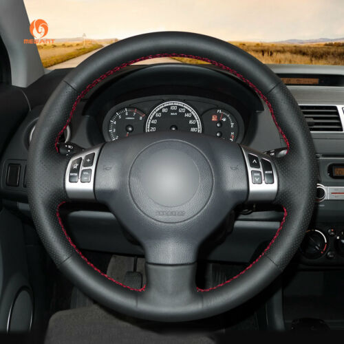 Black Artificial Leather Steering Wheel Cover for Suzuki Swift Sport Splash - Bild 3 von 10