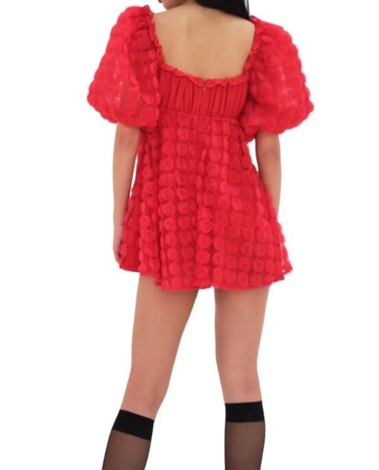for love and lemons red rose dress Samira Mini Dress